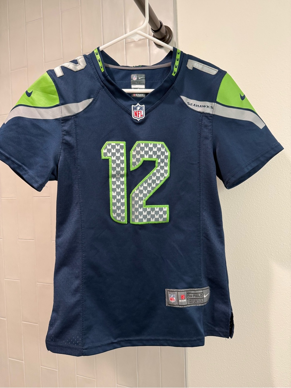 NFL Kids Seattle Seahawks Navy & Green #12 Jersey